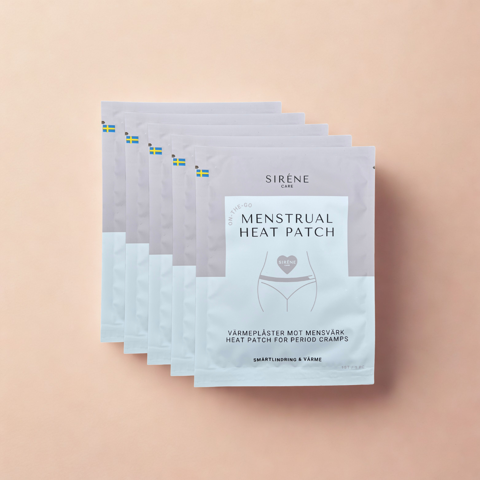 Värmeplåster, värmedynka, 5 pack, mensvärk, smärtlindring