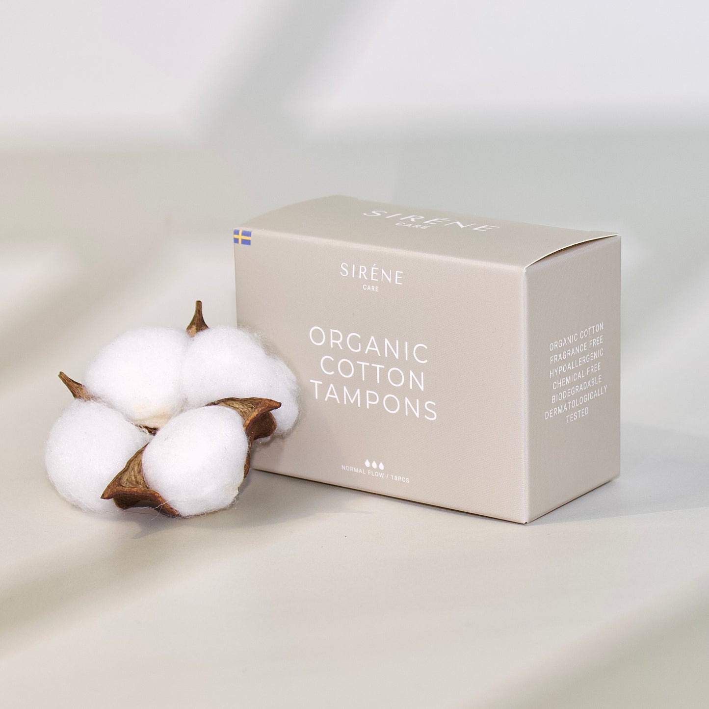 Tampong Ekologisk Bomull Normal 18 st